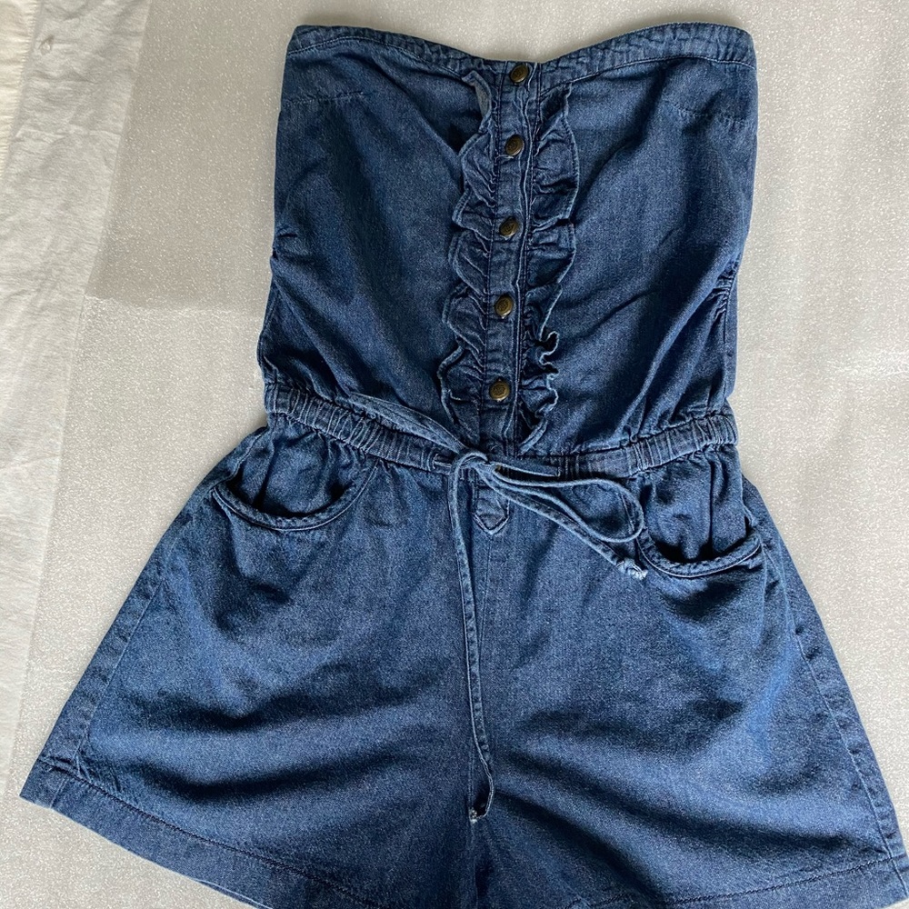 Jeans shorts jumpsuit